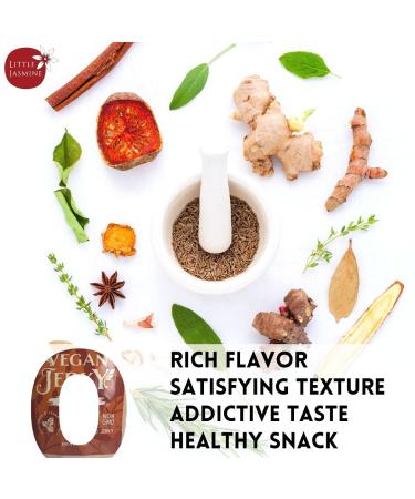 Little Jasmine Vegan Jerky - Original Flavor, Plant Based Protein, Vegan Snack - 7.05oz - Buy Online on GoSupps.com