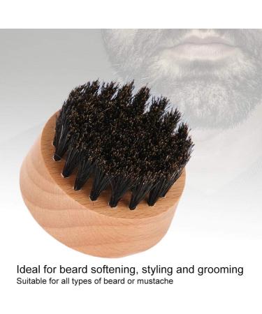 Boar Bristles Beard BrushSmall and Round Wood Beard Brush -Light Weight Black Walnut Wood Beard Brush for Men(1#) - Buy Online on GoSupps.com