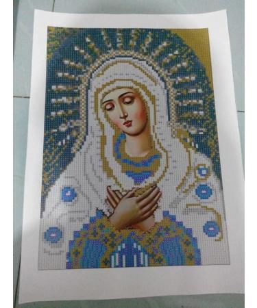 Mother Mary Diamond Painting Kit - DIY Rhinestone Cross Stitch Set for Embroidery - Buy Online on GoSupps.com