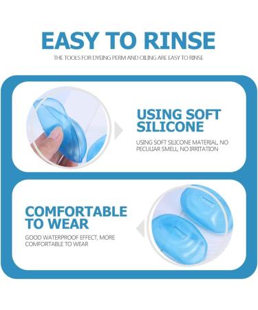 Minkissy Silicone Ear Covers 2Pcs - Waterproof Hair Dye Shield for Salon, Shower - Adult Blue - Buy Online on GoSupps.com