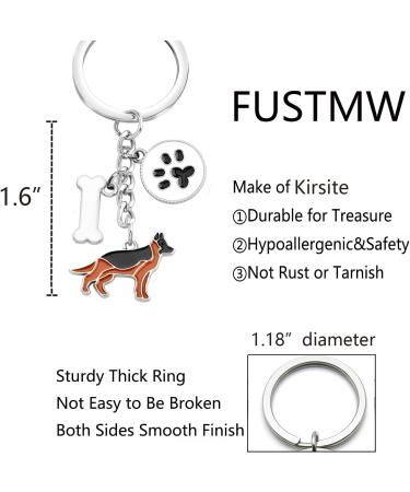 Ensianth Dog Keychain Gift | Perfect Puppy & Dog Lover Keyring | Paw Print Keychain for Dog Owners | Ideal Gift for Mom Dad & Shepherd Fans - Buy Online on GoSupps.com