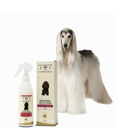 101 love for pet Natural Argan Oil Hair Restructuring 250ml - Regenerates dry and brittle hair - Polishes and detangles - Suitable for all hair types - for dogs or cats Linea 101