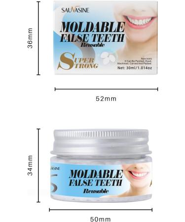 Buy Moldable False Teeth - Non-Toxic Reusable DIY Fake Teeth for Missing & Broken Teeth | Perfect for Halloween Dentures - Buy Online on GoSupps.com