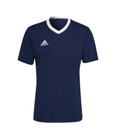 adidas Men's Entrada 22 Short Sleeve Jersey Football T-Shirt S Team Navy Blue 2
