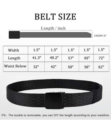 WYUZE 2 Pack Black Nylon Tactical Web Belt 1.5 for Men - Outdoor Military Style, Adjustable Waist size below 42 - Durable & Functional - Buy Online on GoSupps.com