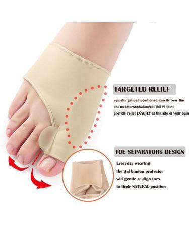 POO4KARK TEHE-VALGUS Orthesis - 2-in-1 Bunion Protector & Toe Spreader | Hallux Valgus Support - Beige (Size S) | International Shipping Available - Buy Online on GoSupps.com