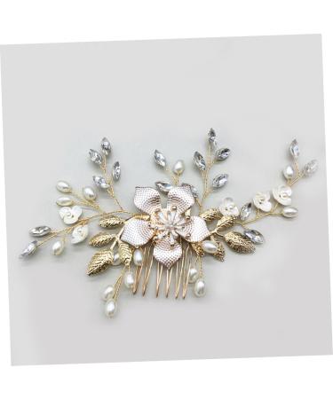 Ipetboom 1 Pc Wedding Headpiece Rhinestone Headpiece Rhinestone Hair Clip Pearl Hair Pin Hair Comb Pearl Hair Barrettes Pearl Hair Clip Crystal Headpiece Combs The Flowers Accessories Bride - Buy Online on GoSupps.com