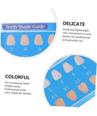 Gatuida 60 STK Dental Color Card Guide | Tooth Bleaching Color Key | Disposable Oral Care Tool for Perfect Smile - Buy Online on GoSupps.com