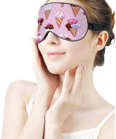 Cute Ice Cream Pop Sleeping Mask with Adjustable Strap | Unisex Eye Shade Cover - Buy Online on GoSupps.com