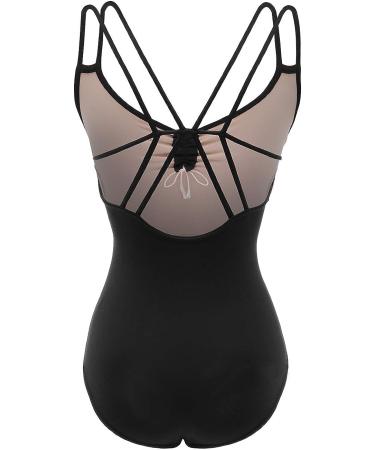 Daydance Cotton Camisole Dance Leotard - Women's Spaghetti Straps Ballet Costume (Black, Large) - Buy Online on GoSupps.com