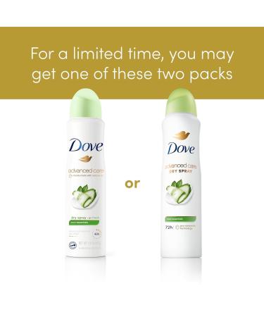 Dove Advanced Care Antiperspirant Deodorant Dry Spray Cool Essentials 3 Count Antiperspirant deodorant for helping your skin barrier repair after shaving With Pro Ceramide Technology 3.8 oz 11.4 Ounce (Pack of 1) Cucumber - Buy Online on GoSupps.com