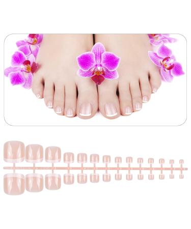 Buy Smatime 112 Pcs French False Toenails - Full Cover Nail Tips for Women & Girls | DIY Manicure Decoration | International Shipping Available - Buy Online on GoSupps.com