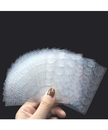 600 PCS Double Sided Glue Nail Adhesive Tabs  Breathable Transparent Fake Nail Glue Stickers Flexible Nail Adhesive Stickers for False Nails Tips  Manicure Supplies (25 Sheets)