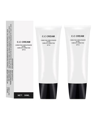 OJJ Skin Tone Adjusting CC Cream  2022 New Cosmetics CC Cream  Skin Tone Adjusting CC Cream SPF 43  Colour Correcting Self Adjusting for Mature Skin (2PCS)