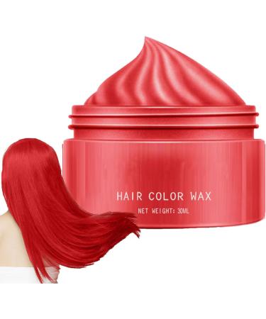 Colored Hair Wax 30ml Temporary Color Washable Color Mud Styling Cream for Teenagers Festivals Parties Cosplay Red E - Buy Online on GoSupps.com