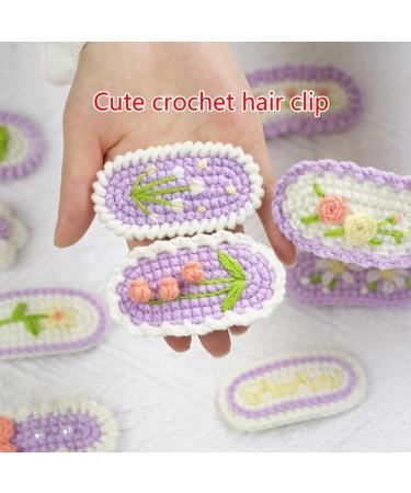 hgnxa Hair Clips -Crochet Hair Pins Baby Girls Knitted Hairgrips Handmade Hair Barrettes Crochet -Gift for Beginners - Buy Online on GoSupps.com