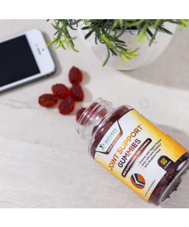 Nature's Joint Support Gummies - Extra Strength Glucosamine & Vitamin E for Joint Health & Flexibility - Occasional Discomfort Relief - 60 Gummies - Buy Online on GoSupps.com