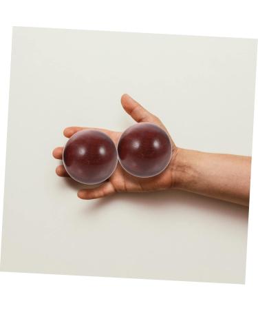 Magiclulu Handball Fitness Balls - Handwritten Wooden Massage Balls for Relaxation & Therapy | Premium Mahogany & Jade Beads - Buy Online on GoSupps.com