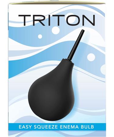 SHIBARI Triton Easy-Squeeze Enema Bulb - Flexible Tip, BPA & Phthalates Free - Silicone Douche for Men & Women - 7.4oz - Black - Buy Online on GoSupps.com