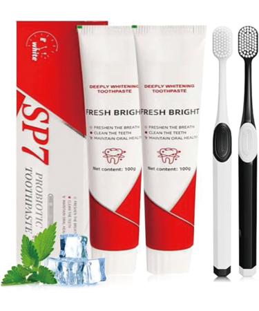 Probiotic Toothpaste with Toothbrush - Ultra Deep Whitening & Freshness (2 Pack) | International Shipping - Buy Online on GoSupps.com