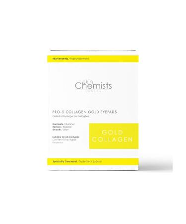 skinChemists Pro-5 Collagen Gold Eye Pads - Revitalize & Hydrate - 10 Total Pads for Bright Eyes - Buy Online on GoSupps.com