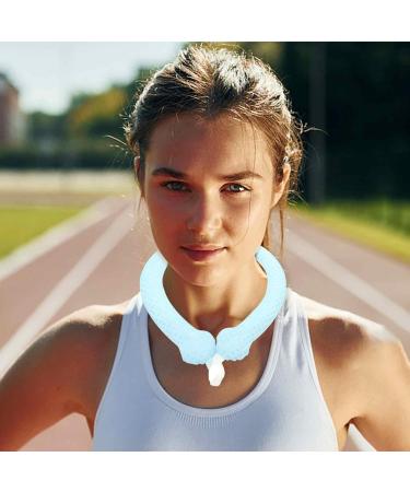 Buy Tebinzi Personal Cooler Neck Wrap | Portable Cooling Hose for Men & Women | Reusable & Free-Handed | Ideal for Outdoor Sports - Sky Blue - Buy Online on GoSupps.com