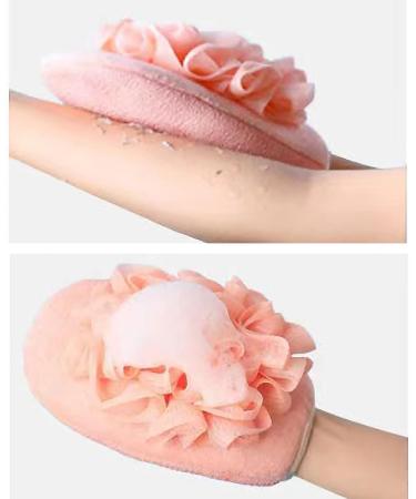 Deep Exfoliating Glove with Loofah Sponge Set for Body - Pink - Buy Online on GoSupps.com