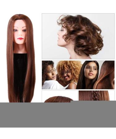 24-Inch Exercise Head for Hair Styling - High-Quality Synthetic Fiber Knot-Free Doll Head for Hairdresser Training & Professionals - Buy Online on GoSupps.com