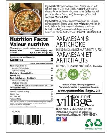 Gourmet du Village Baked Dip Parmesan Artichoke Parmesan and Artichoke 0.5 Ounce (Pack of 1) - Buy Online on GoSupps.com