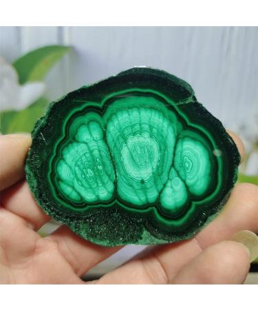 Natural Crystal Rough Natural Sphere Malachite Natural Stone Crystal Gem Slice Polished Slab Rock Minerals Home Decoration 1pc (Color : 40-50g)