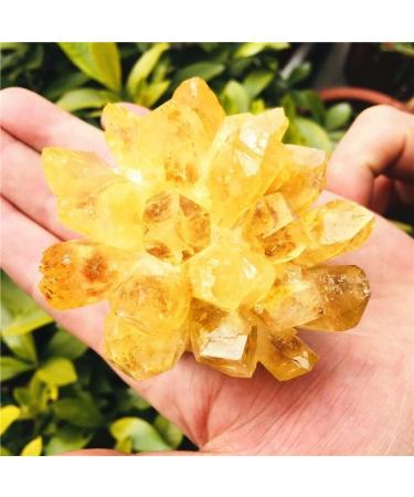 Natural Crystal 200-300g Natural Yellow Quartz Cluster for Home and Office Decoration Crystal Stone Stone Mineral Specimen - Buy Online on GoSupps.com
