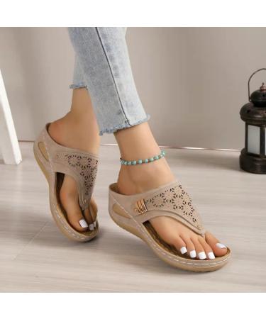 DENERASS Silksal Sandals - Women's Orthopedic Arch Support Sandals in Black Leather for Diabetic Walking (Size 6.5) - Buy Online on GoSupps.com