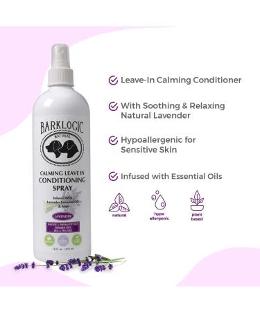BarkLogic Detangler Spray for Dogs & Puppies - Hypoallergenic, Paraben-Free Grooming Conditioner with Lavender - Natural & Organic Ingredients - Buy Online on GoSupps.com
