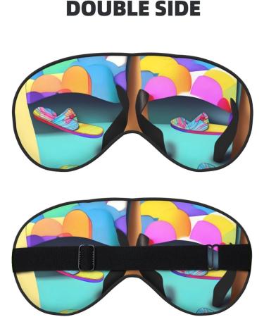 Funny Flip Flops Slippers & Soft Sleep Eye Masks for Travel - Unique Art Sandals for Men & Women - Buy Online on GoSupps.com