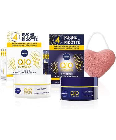  NIVEA NIVEA Q10 Anti-Wrinkle Power Set Skincare with Extra Firming Anti-Wrinkle Day Face Cream 50ml and Extra Regenerating Night Face Cream 50ml NIVEA Soft Moisturizing Cream for Body Face and Hands 25g - Buy Online on GoSupps.com