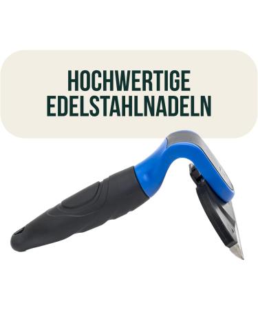 Happilax Dog Deshedding Brush | Undercoat Grooming Tool for Loose Hair Removal | 100mm Blue-Black - Buy Online on GoSupps.com