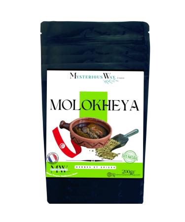 Molokheya powder 200g - Tunisian specialty Mloukhiya ground corete vegetable dry 100% natural aromatic plant spices tunisia g