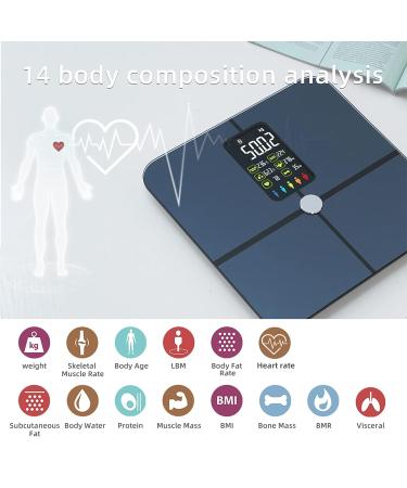 Bonlala Smart BMI Scale | Bluetooth Bathroom Scale with 13 Body Composition Analysis | Accurate Digital Scale for People | 400lbs Capacity | Black - Buy Online on GoSupps.com