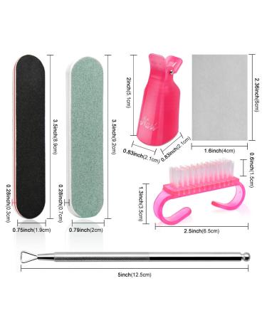 Gel Polish Remover Kit - 10 Pieces Nail Clips, Wipes, Files, Buffer, Cuticle Pusher, Brush - Buy Online on GoSupps.com