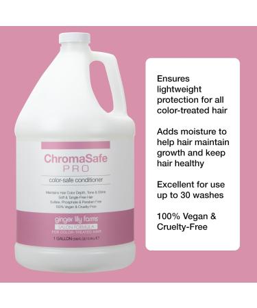 Buy Ginger Lily Farms ChromaSafe Pro Color Safe Conditioner - Vegan & Cruelty-Free 1 Gallon Refill for Color-Treated Hair | International Shipping Available - Buy Online on GoSupps.com