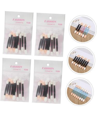 BIUDECO 40pcs Sponge Stick Glitter Eyeshadow Brush Eyeshadow Brush Double End Flat Makeup Brush Plastic Abs - Buy Online on GoSupps.com