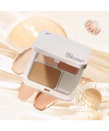 3-Color Cream Concealer Palette Contouring and Highlighting Concealer for Redness Blemishes and Dark Circles - Buy Online on GoSupps.com