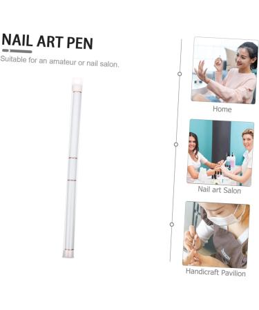 Ipetboom Pull Line Nail Art Pen Manicure Tool Nail Painting Tool Manicure Brushes for Nails Nail Art Liner Brushes Marker Pen Double Head With Cover White Metal Nail Polish - Buy Online on GoSupps.com