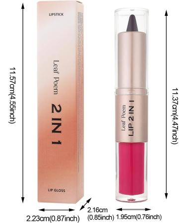  Beliky Girl 2-in-1 Double-Ended Lip Pencil and Liquid Lipstick Moisturizing Plumping Glossy Mirror-Effect Long-Lasting and Highly Pigmented Sculpt Velvet - Versatile Makeup for Women (#02) - Buy Online on GoSupps.com