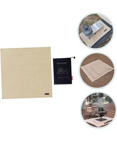 Yardenfun 1pc BBQ Fire Mat Outdoor Mat Camping BBQ Fireproof Cushion Mat Protection Decorate 80x80cm Light Yellow - Buy Online on GoSupps.com