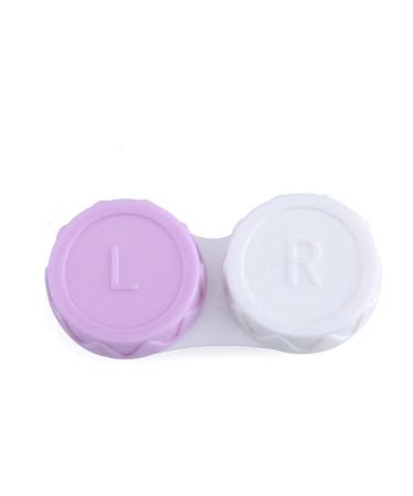 Lentil storage container contact lens container mini box container 5-piece set cute style mini bag contact lens container easy to wear make-up beauty pupils storage 5PCs purple