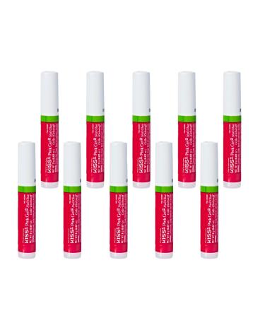 KISS Pink Gel Nail Glue for Artificial & Natural Nails 2.0g/0.07 oz. Tubes - 10 Pieces
