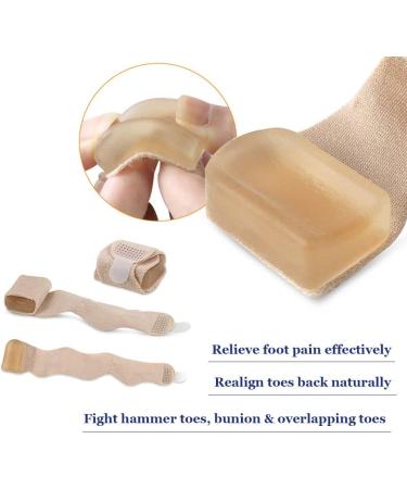 Bunion Corrector Splint Set - Toe Separators & Straightener Cushion Pads for Hammer, Mallet, and Overlapping Toes - Pack of 4 - Buy Online on GoSupps.com