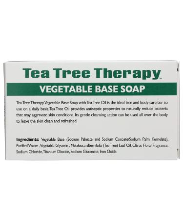 Tea Tree Therapy Vegetable Base Soap with Tea Tree Oil - Natural Skin Cleanser - 3.9 oz - International Shipping Available - Buy Online on GoSupps.com