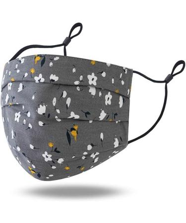 5/8PCS Women Cute Face_Protection_Mask Adult Girls Floral Print Design Adjustable Earloops Cotton Washable Skin Care 5pcs-a - Buy Online on GoSupps.com